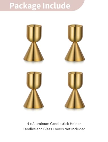 Taper Candle Holders Gold (4 Count)