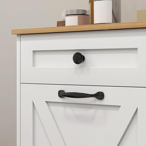 Tilt Out Laundry Hamper Cabinet with 2 Removable Baskets