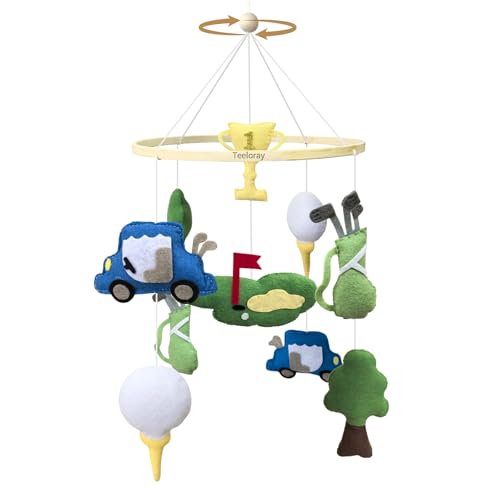 Baby Crib Mobile Golf Mobile for Boys Handmade Toddler Room Decor