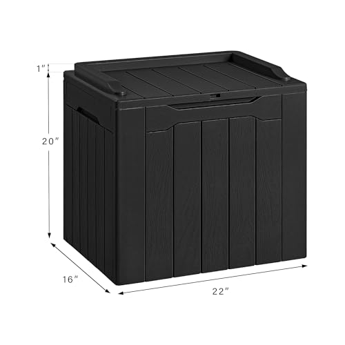30 Gallon Resin Deck Box Waterproof Outdoor Storage Box for Patio Furniture Pool Accessories Indoor Storage for Cushion Garden Tools