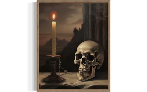 Skull and Candle Poster Art Print