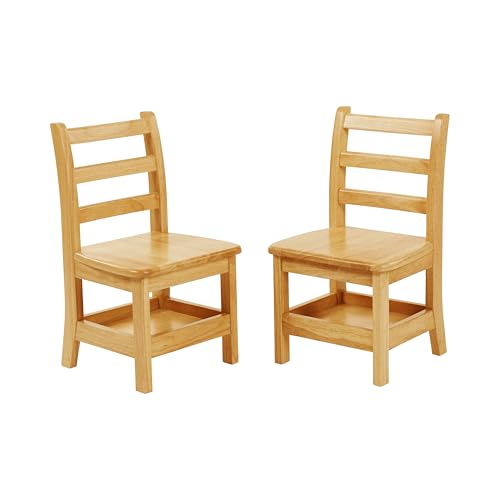 Three Rung Ladderback Chair with Storage (2 Count)