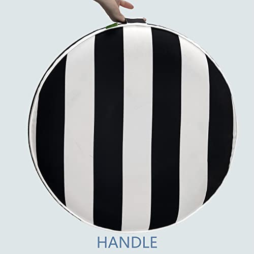 Inflatable Stool Ottoman Footrest with Handle