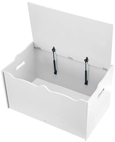 Kids Wooden Toy Storage Chest with Safety Lid