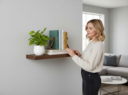 30 Inch Wooden Floating Shelves for Wall