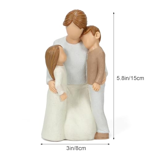Mom and 2 Kids Figurines