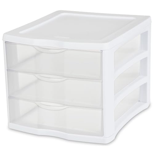 Wide 3 Drawer Storage Unit for Bedroom and Dresser (4 Count)