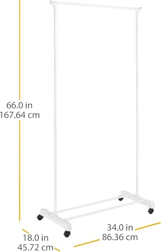 Rolling Garment Rack White (72 Count)