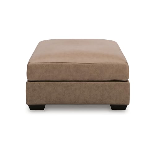 Walker Point Contemporary Faux Leather Oversized Accent Ottoman