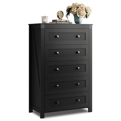 Farmhouse Black Dresser for Bedroom