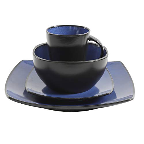 Soho Lounge Square Reactive Glaze Stoneware Dinnerware Set