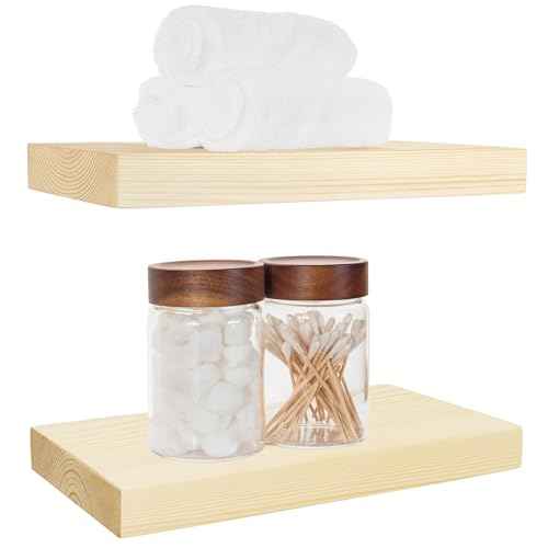 Wood Floating Shelves 16 inch (2 Count)