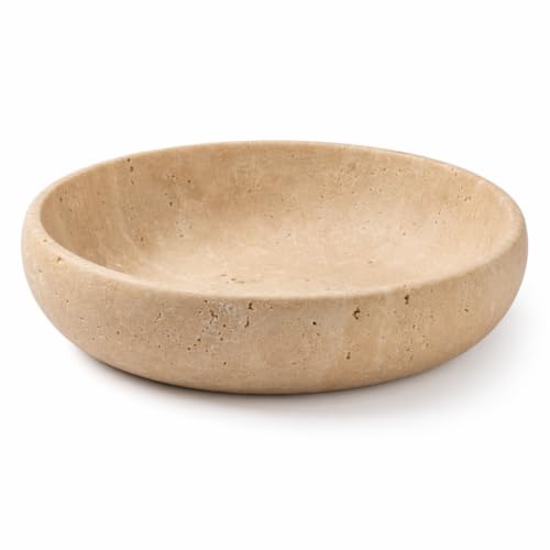 Natural Travertine Decorative Bowl 7.8"