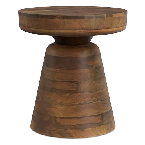 Robbie 16" Wide Solid Wood Rectangular End Table in Walnut Brown