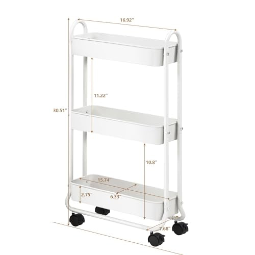 Slim Rolling Storage Cart