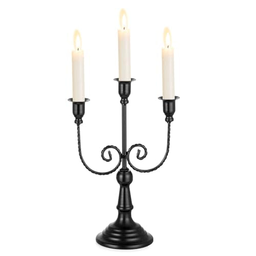 Black Candelabra Candle Holder for Halloween (2 Count)
