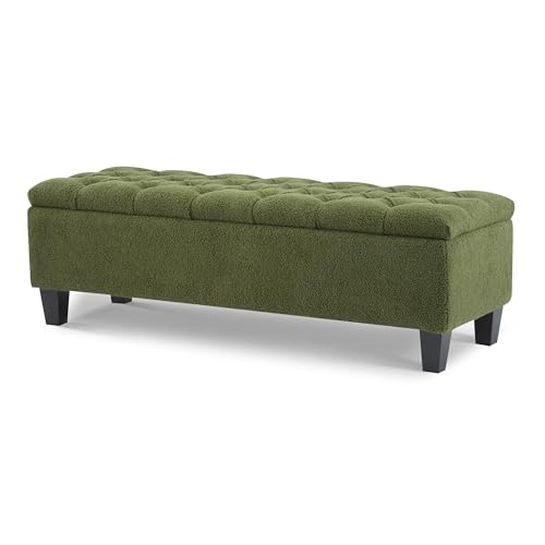 Ottilie Boucle Fabric Storage Ottoman Bench
