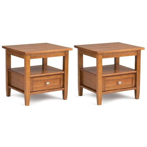 Warm Shaker 20" End Tables in Light Golden Brown