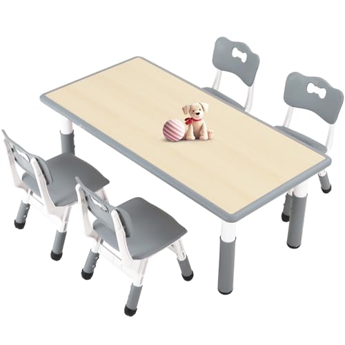 Kids Table and 4 Chairs Set for Ages 3