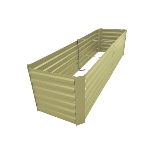 8x2x2FT Beige Metal Raised Garden Bed Kit