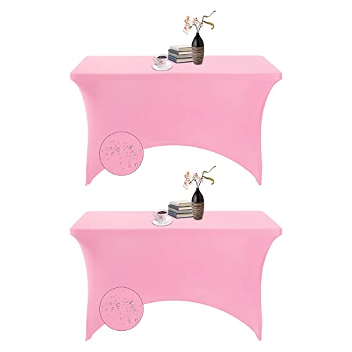 2Pack Spandex Waterproof Table Covers 4ft (2 Count)
