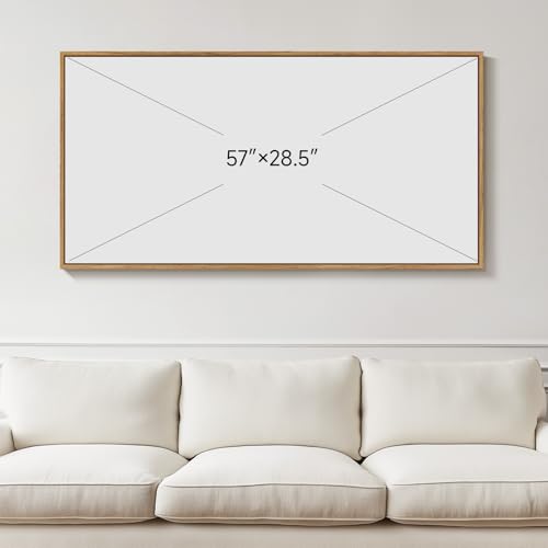 Large Framed Neutal Abstract Landscape Wall Art for Living Room