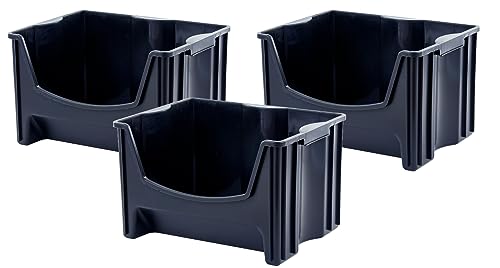 Jumbo Stackable Storage Bins (3 Count)