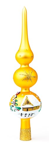 Tree Top Finials Mouth Blown Old World Christmas Tree Topper Christmas Tree Finial Topper Hand Decorated Made in Poland