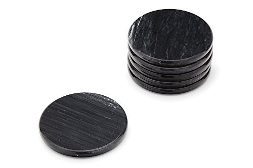 Natural Polished Marble Coasters (6 Count)