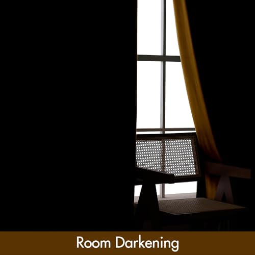 Golden Blackout Velvet Curtains Drapes 96 Inch Long 52"x96" Bedroom (2 Count)