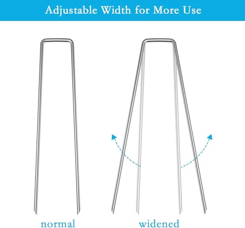 12 Inch Galvanized Garden Landscape Staples (20 Count)