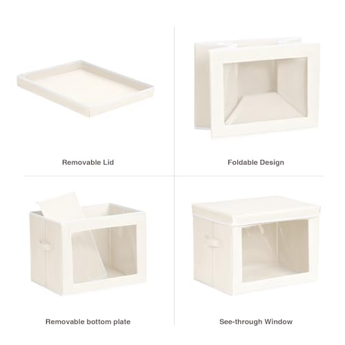 Fabric Storage Bins with Lids (4 Count)