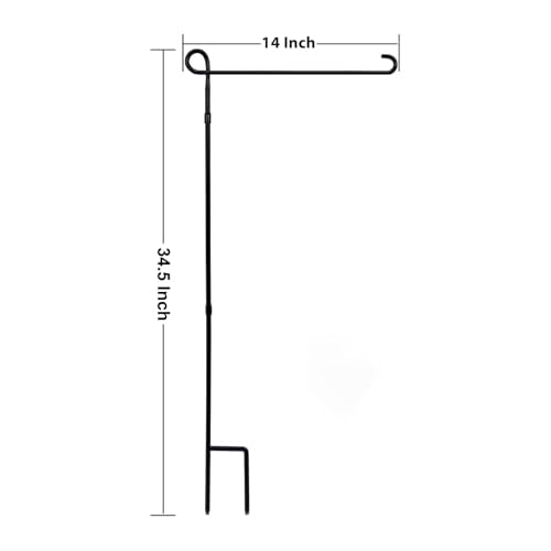 Garden Flag Stand with American Flag Garden Flag Metal Yard Flag Holder Pole Stake Small Flag Stands for Garden Flags 12 x 18 with Clips and Stopper 2 Pack