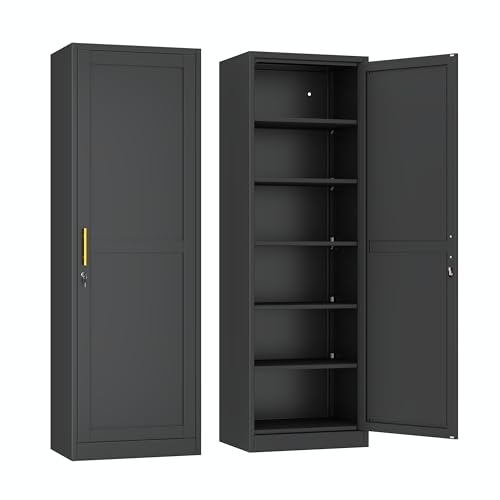 Metal Locker Tall Narrow Storage Cabinet