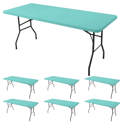 Fitted Tablecloth for 8 Foot Rectangle Tables (6 Count)