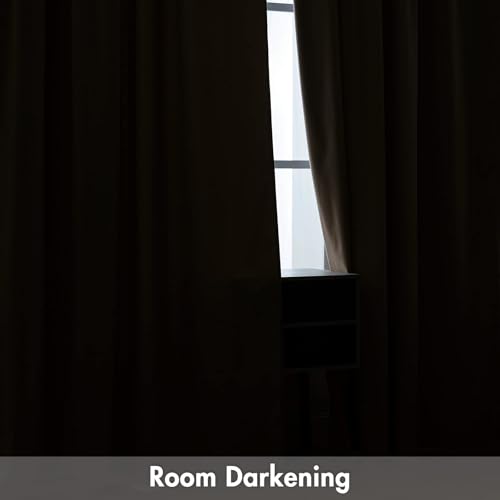 Beige Blackout Velvet Curtains Drapes 84 Inch Long 52"x84" Bedroom (2 Count)