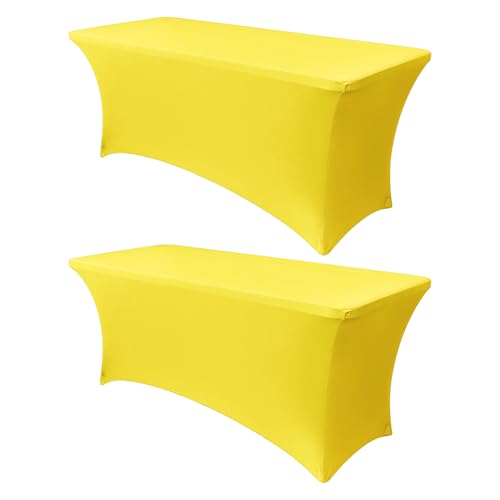 4ft Stretch Spandex Table Cover for Folding Tables (2 Count)