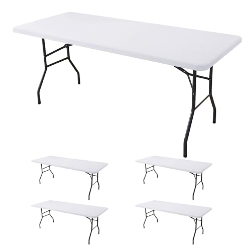 Fitted Tablecloth for 8 Foot Rectangle Tables (4 Count)