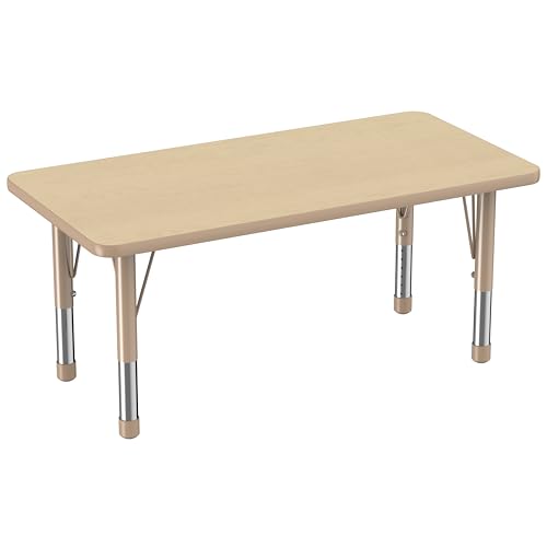 FDP 24" x 48" Rectangle Table with Chunky Legs