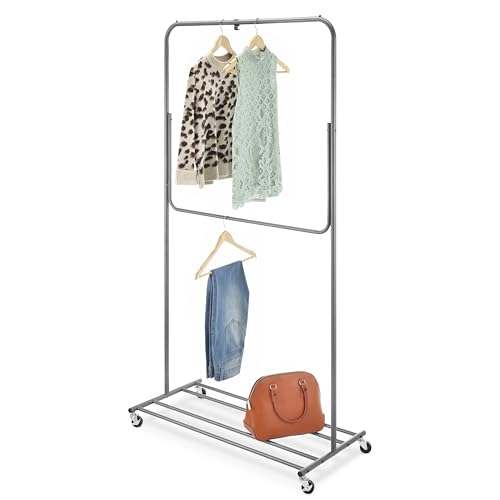 Garment Rack Convertible Single to Double Rod