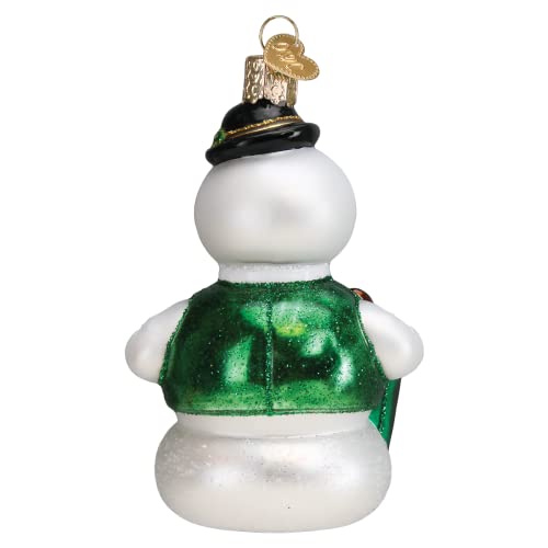 Sam The Snowman Glass Blown Ornament for Christmas Tree (14 Count)