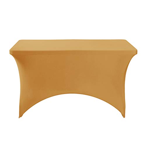 2Pack Spandex Table Cover for 4FT or 6ft or 8ft Table Universal Fitted Stretch Tablecloth for Party (2 Count)