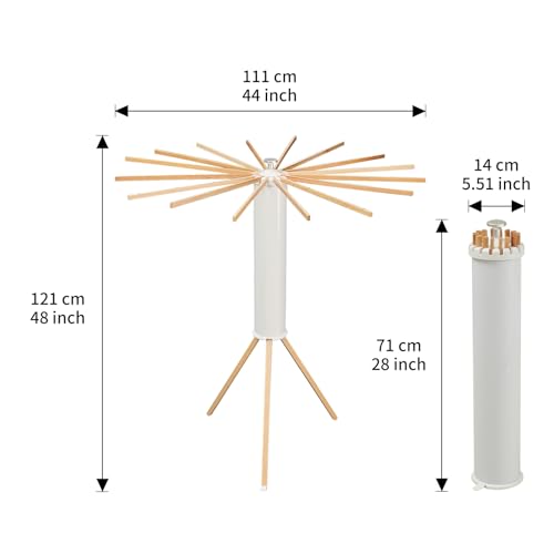 Foldable Clothes Drying Rack Tripod with Wooden 16 Rods