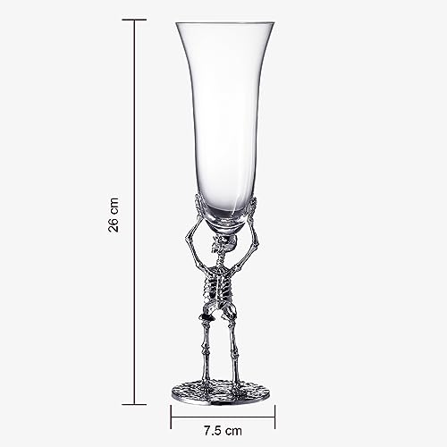 Skeleton Champagne Flute Glass 7.5oz