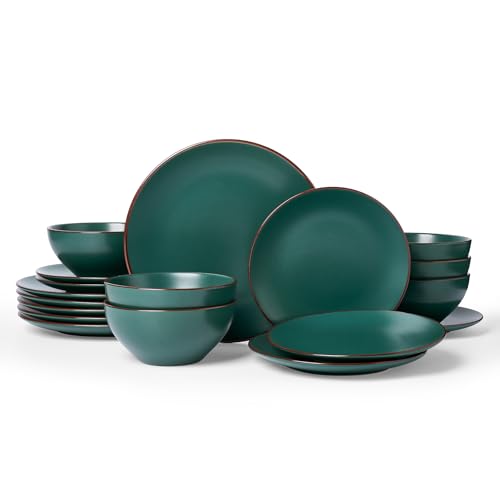 Venus Ceramic Plates and Bowls Sets (18 Count)