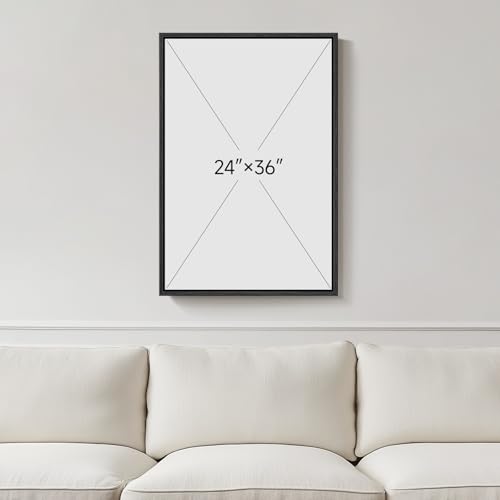 Framed Black and White Modern Abstract Beach Wall Art