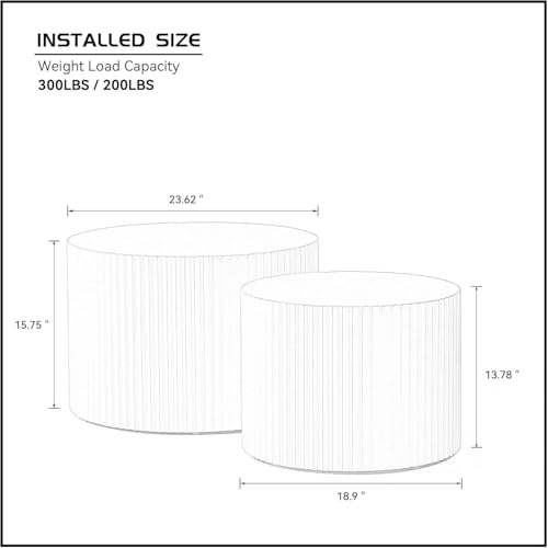 Nesting Coffee Tables Set of 2 (2 Count)