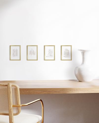 4x6 Gold Metal Picture Frames (4 Count)