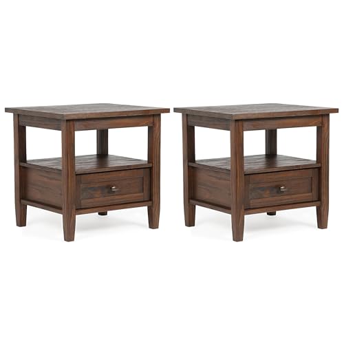 Warm Shaker 20" End Tables in Warm Walnut Brown