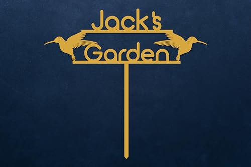 Personalized Metal Garden Sign with Stake